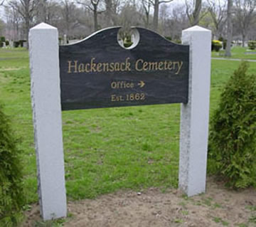 hackensack cemetery sign